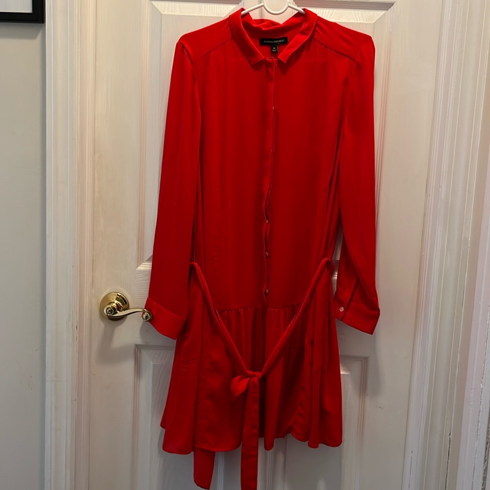 Holiday red Banana Republic dress